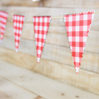 Ternet Picnic Guirlande Rød/Hvid