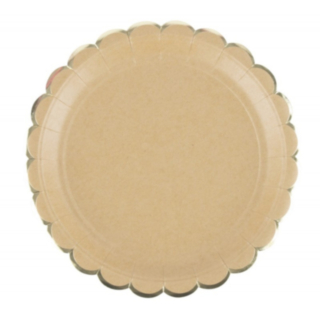 Paptallerkener Kraft/Guld