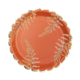 Paptallerkener Guld/Terrakotta