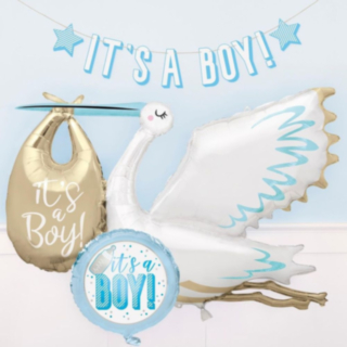 It's A Boy Stork Mega Folieballon