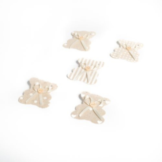 Bamse Etiketter Beige/Hvid