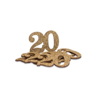 20 Års Bordkonfetti Guld