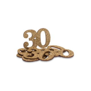 30 Års Bordkonfetti Guld
