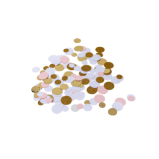 Glitter Bordkonfetti Lyserød/Hvid/Guld