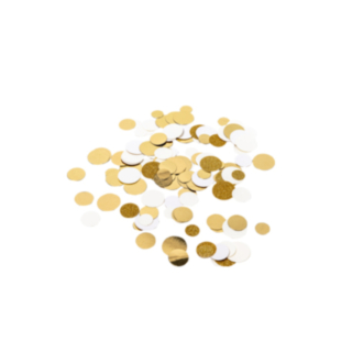 Bordkonfetti Hvid/Guld