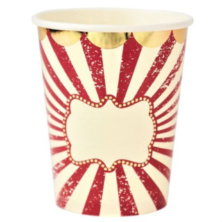 Cirkus Vintage Papkrus Elfenben/Rød/Guld