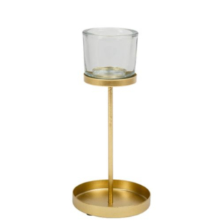 Glas Lysestage Guld