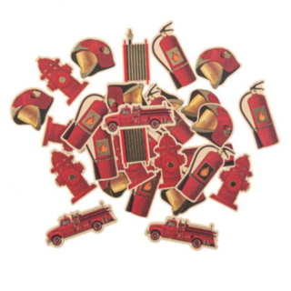 Brandmand Bordkonfetti Rød/Guld