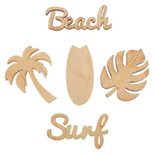 Beach Surf Bordkonfetti Træ
