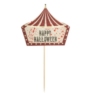 Happy Halloween Cirkustelt Kagetopper