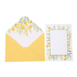 Citron/Mimosa Invitationskort Med Konvolut