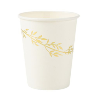 Grene Papkrus Hvid/Guld