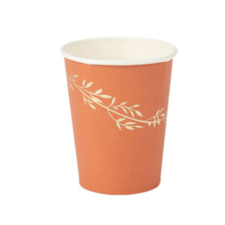 Bladgren Papkrus Terracotta/Guld