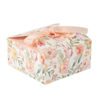 Pastel Blomster Gaveæsker Med Satinbånd