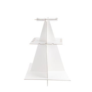 Champagneglas Pyramidestand Hvid
