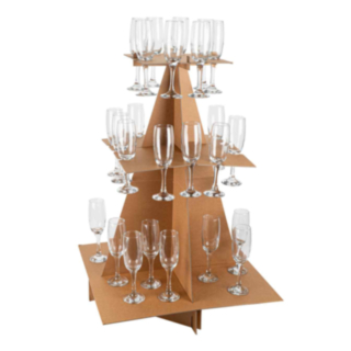 Champagneglas Pyramidestand Kraft