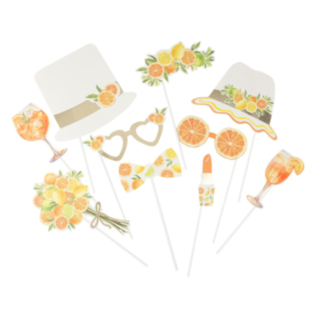 Citrusfrugter Photobooth Rekvisitter