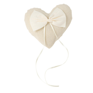 Hjerte Ringbærerpude Beige