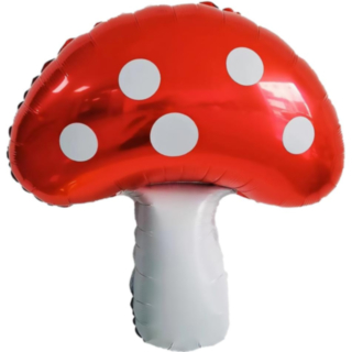 Svamp Folieballon Rød/Hvid