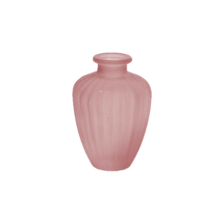 Rillet Glasvase Rosa