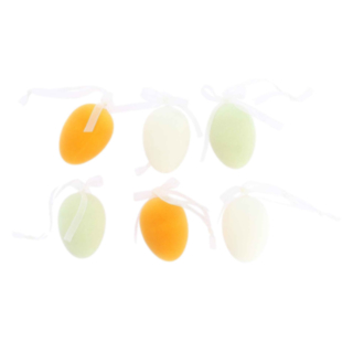 Æg Påskepynt Ophæng Creme/Grøn/Orange