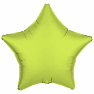Neon Stjerne Folieballon Gul