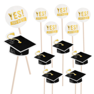 Graduation Drinkspinde Sort/Guld