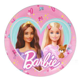 Barbie® Paptallerkener Lyserød