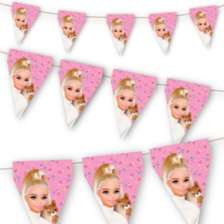 Barbie® Vimpelguirlande Lyserød