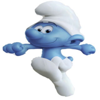 Smurfs® Folieballon Blå/Hvid