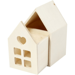 Hus Dekoration Træ Beige