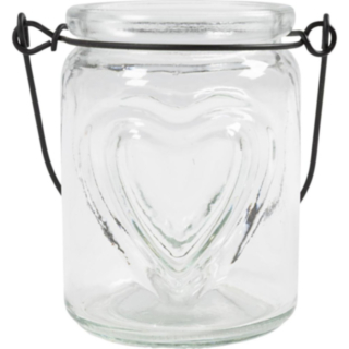 Glas Lanterner Med Hjerte Relief