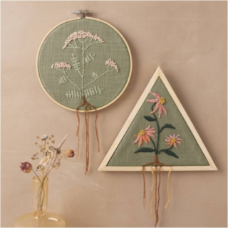 Blomster Broderi DIY Grøn