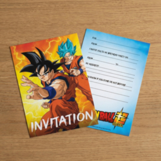 Dragon Ball Super® Invitationer Med Kuverter