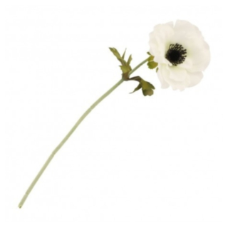 Kunstig Anemone Stilk Hvid