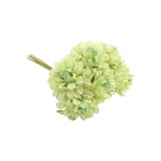 Kunstig Zinnia Mini Blomsterbuket Grøn