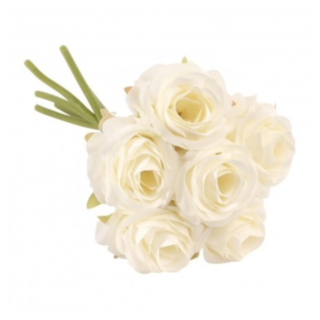 Kunstig Rosebuket Hvid