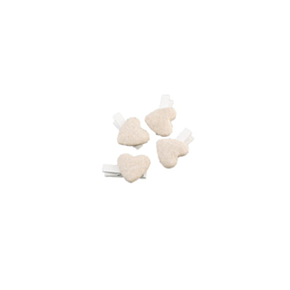 Hjerte Træklemmer Beige