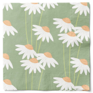 Blomster Servietter Grøn