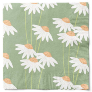 Blomster Servietter Grøn