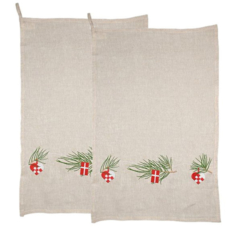 Dansk Jul Viskestykker Grå