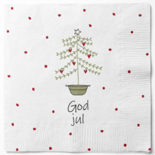 God Jul Servietter Hvid