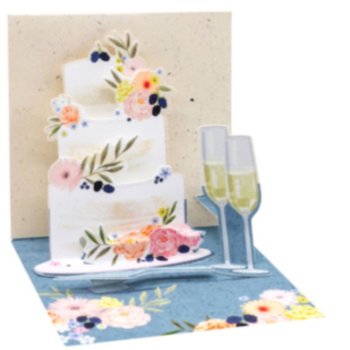 Blomster Kage Pop-Up Kort