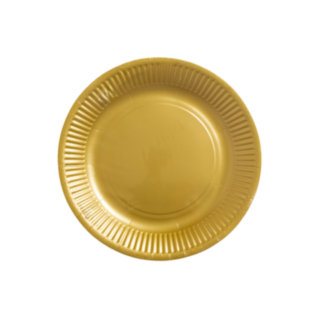 Paptallerkener Guld