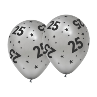 25 Års Latexballoner Sølv