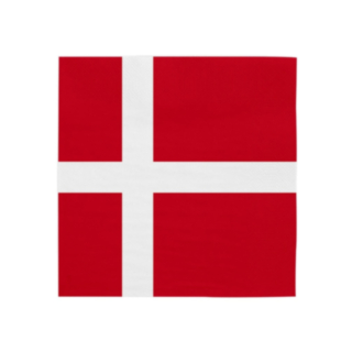 Danmark Servietter Rød/Hvid