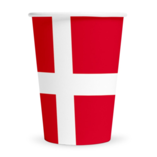 Danmark Papkrus Rød/Hvid
