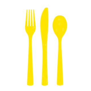 Plastikbestik Gul