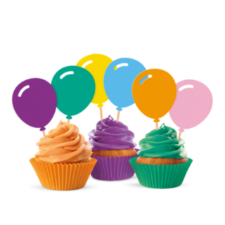 Ballon Kagepinde Flerfarvet