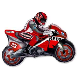 Motorcykelracer Folieballon Rød